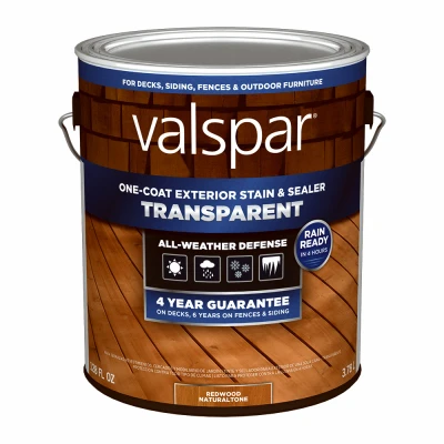 One-Coat Transparent Stain & Sealer, Red Natural Tone, 1 Gallon