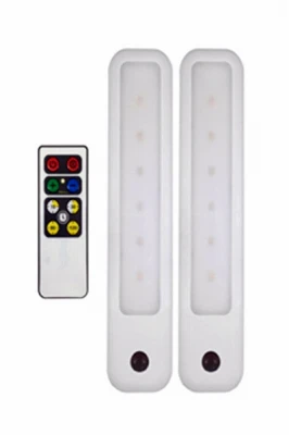 Low-Profile Bar Light With Remote, Warm White, 95 Lumens, 2-Pk.