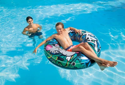 River Rat Rafting Tube, 47 Inch Diameter, Durable Inflatable Water Raft