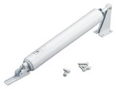 Wright V152WH Heavy‑Duty Pneumatic Storm Door Closer – 90° Full Swing, Gloss Finish
