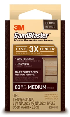 Sanding Sponge, Medium 80 Grit
