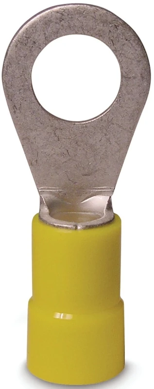 Gardner Bender 20-108 Ring Terminal, 600 V, 12 to 10 AWG Wire, 1/4 to 3/8 in Stud, Vinyl Insulation, Copper Contact