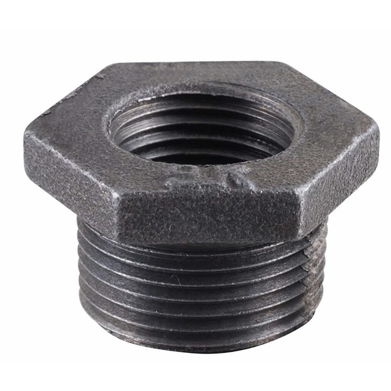 1/2 In. X 3/8 In. Black Malleable Iron Hex Bushing, Model 521-932bg, Pack Of 5