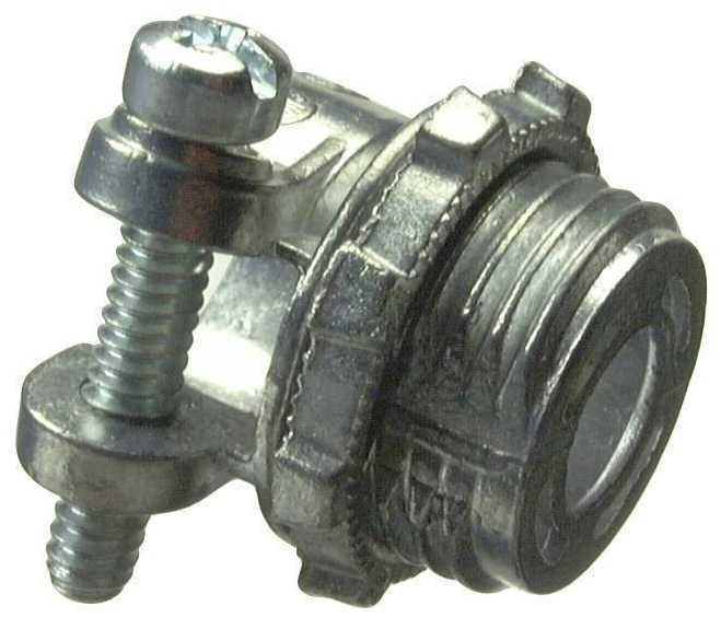 Halex 20422 Flex Squeeze Connector, 3/4 in, Zinc, 3/BAG