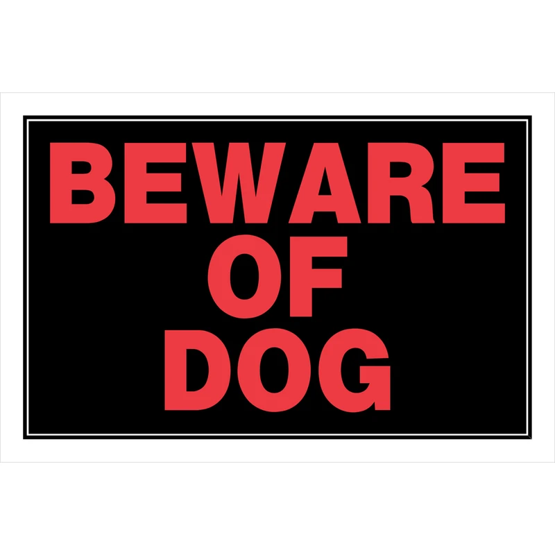 Hillman 12-in x 8-in Beware of Dog Sign