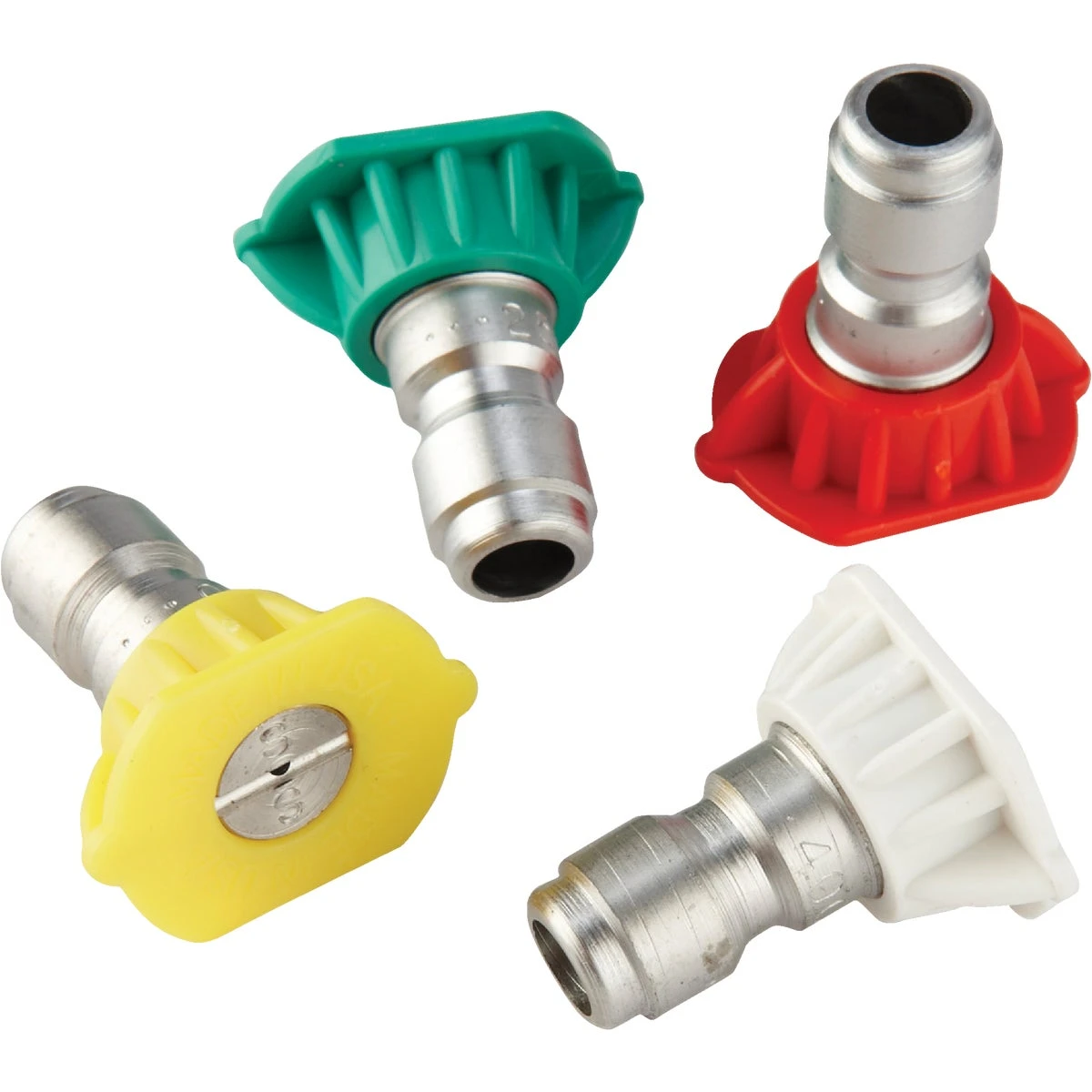 4-pack High-pressure Washer Spray Nozzle, 4.0 Orifice, 0° 15° 25° 40° Patterns