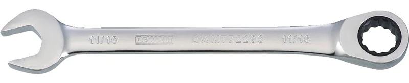 SAE Ratcheting Combination Wrench, Long-Panel, 11/16 In.