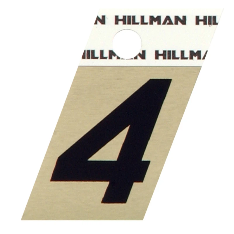Hillman 2.2-in Reflective Black House Number 4