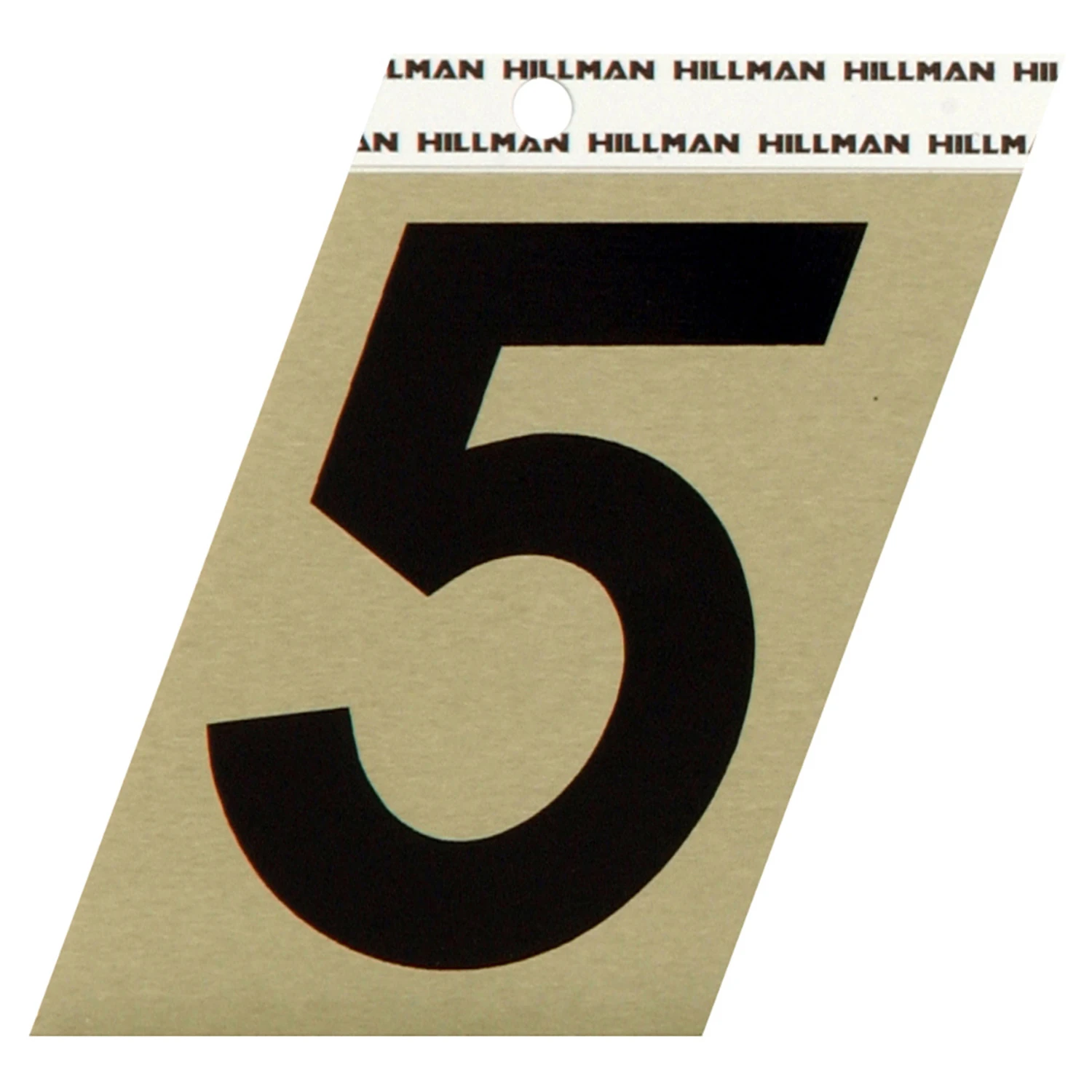 Hillman 3.5-in Reflective Black House Number 5