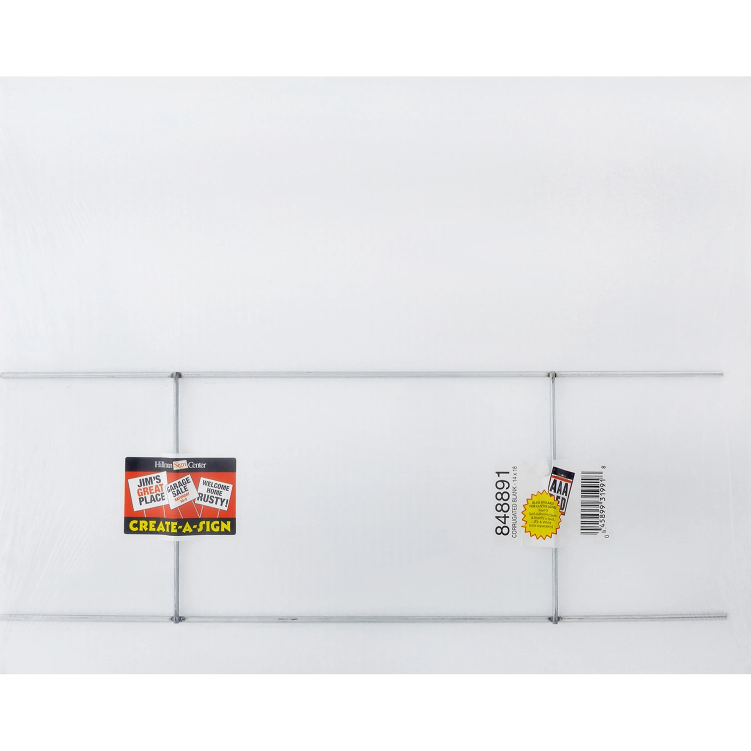Blank White Sign, Corrugated Plastic, 14 x 18 In.