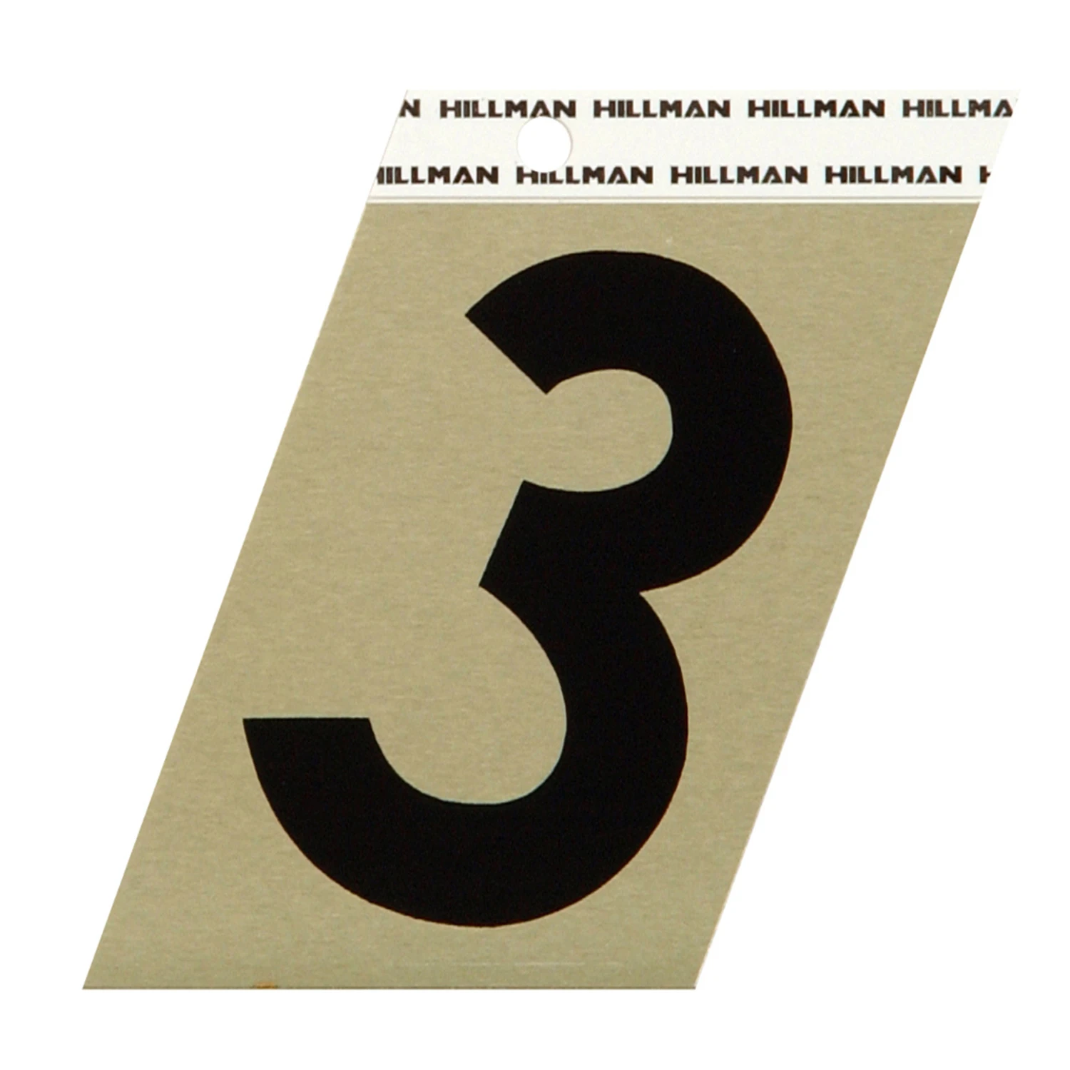 Hillman 3.5-in Reflective Black House Number 3