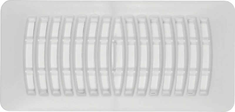 2-1/4 In. X 12 In. White Plastic Louvered Floor Register Rg1449