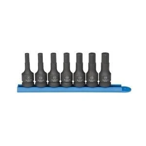 84940 1/2 Inch Drive Metric Hex Impact Socket Set, 7 Pieces