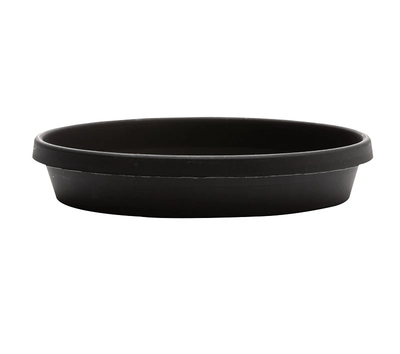Stt1200 12 In. Black Plastic Terra Plant Saucer Tray