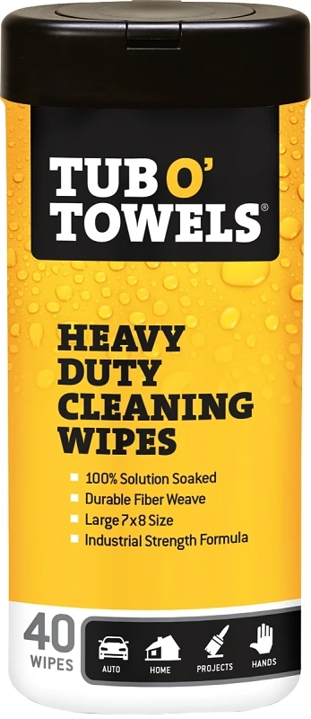 Tw40 Heavy Duty Cleaning Wipes, 10" X 12", 40 Count
