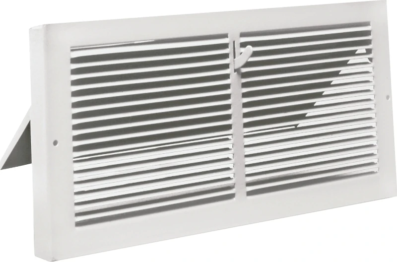 Rg0111 White Baseboard Register, 10 In W X 6 In H, Steel Construction