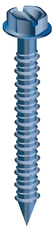 Tap 682w Concrete Screws, Hex Head, 1/4" X 2-1/4", 10/25/100 Pk, Tempered Steel