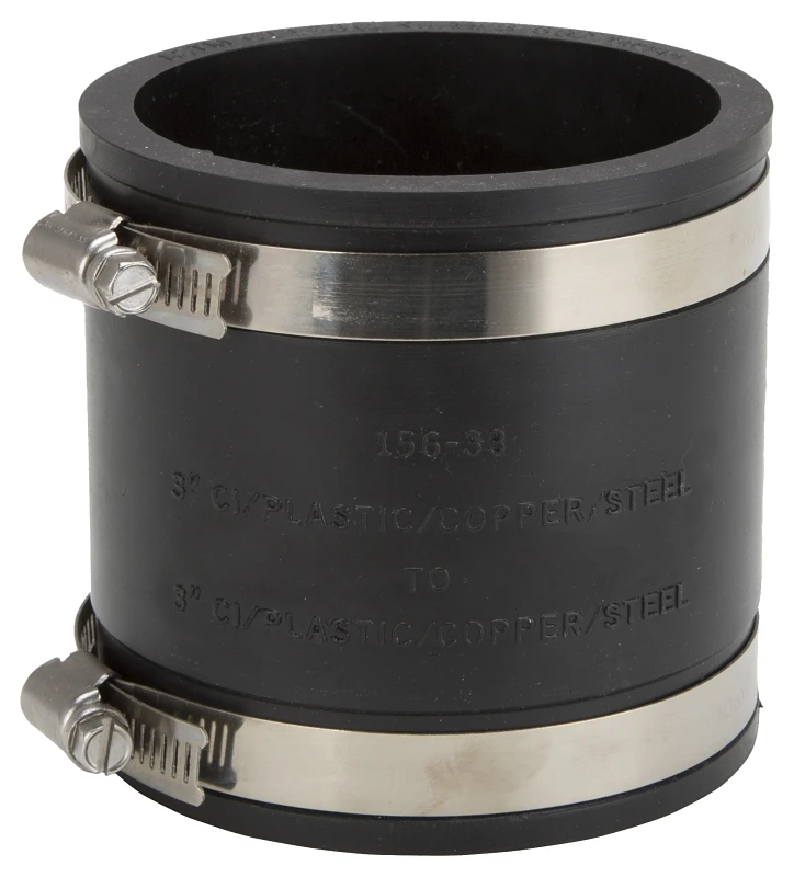 Fc56-33 Flexible Coupling 3 Inch For Cast Iron, Plastic, Copper, Steel