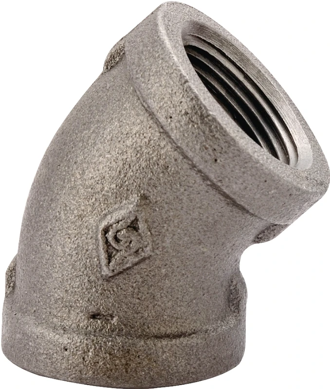 2 Inch Black 45 Degree Elbow, Model 4-2b, Durable Brass Construction