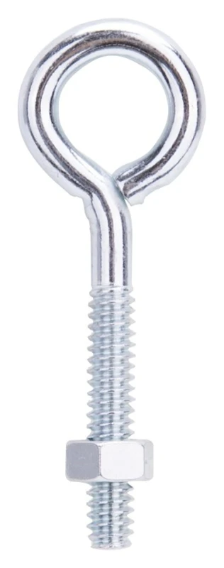 3/16" X 2" Zinc Plated Eye Bolt With Nuts, Lr266, Pack Of 20