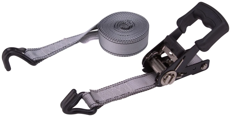 Mintcraft Fh64059 1.25 In X 16 Ft Ratchet Tie Down, 2-pack, 2500 Lb Breaking Strength, Gray