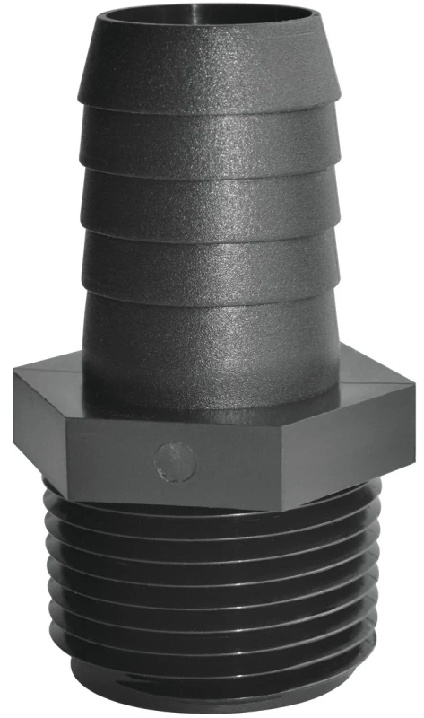 A3434p Polypropylene Adapter, 3/4 In Mpt X Hose Barb