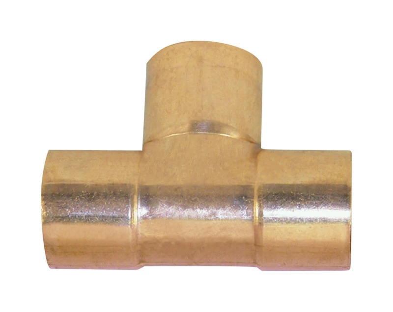 1-1/4 In. Sweat Copper Tee Fitting, Lead-free, Model W01755d, 1 Pk