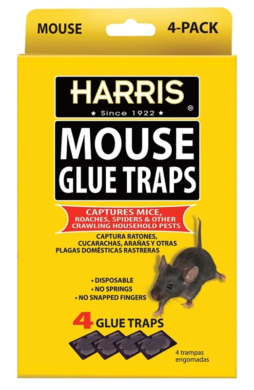 Hmg-4 Pre-baited Mouse Glue Traps With Lure, 4-pack