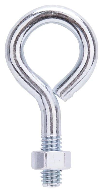 5/16 X 2-1/2 In. Zinc Steel Eye Bolt With Nuts, Pack Of 10