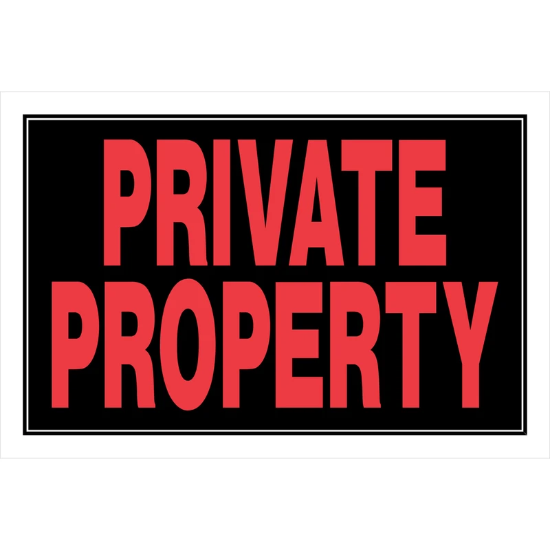 Hillman 839908 Private Property Sign, Plastic, 8 x 12-In.