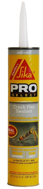 Sikaflex PRO SELECT Series 515306 Crack Flex Sealant, Light Gray, 10.1 oz Cartridge