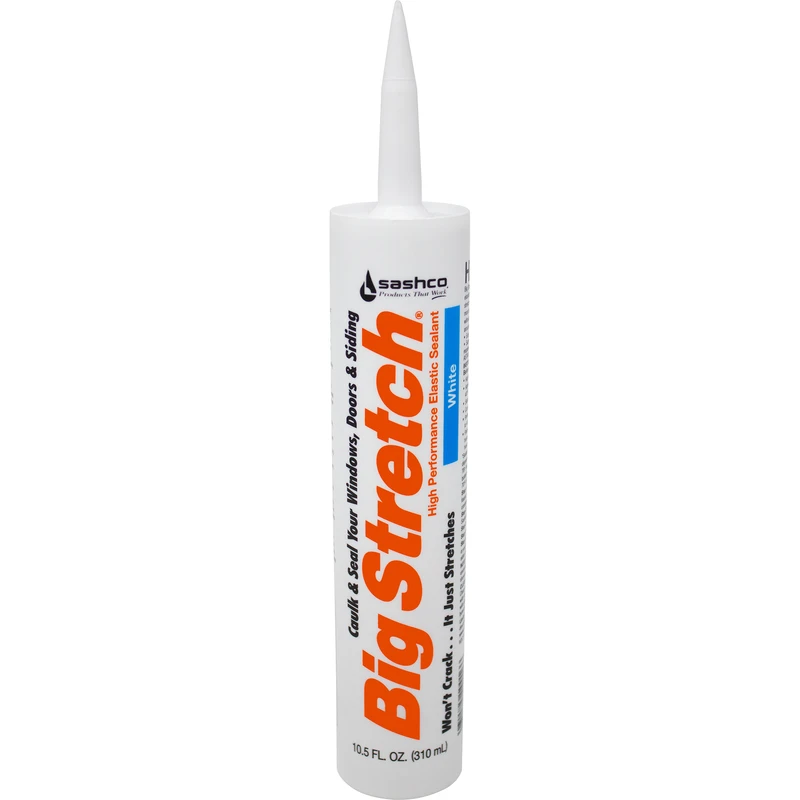 Sashco Big Stretch 10016 Acrylic Caulk, White, 10.5 Oz.