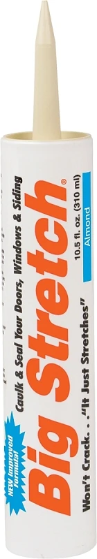 Window Sealant, Almond Acrylic Rubber, 10.5-oz.
