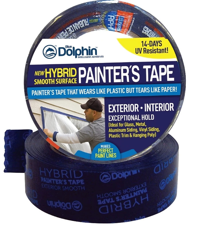 Hybrid Exterior Smooth Tape 1.41" X 45 Yards For Multi-surface Use