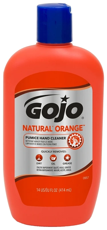 Hand Cleaner with Pumice, Natural Orange, 14 oz.