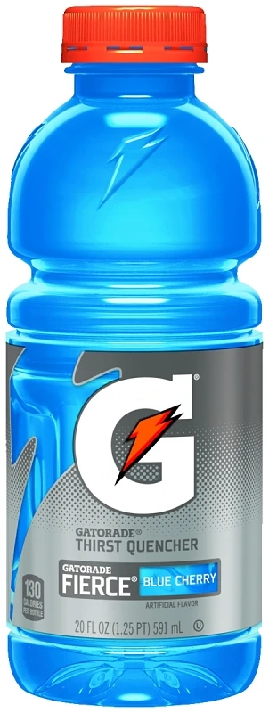Fierce Blue Cherry Sports Drink, 20 Oz Bottles, 8 Pk, Model 10412