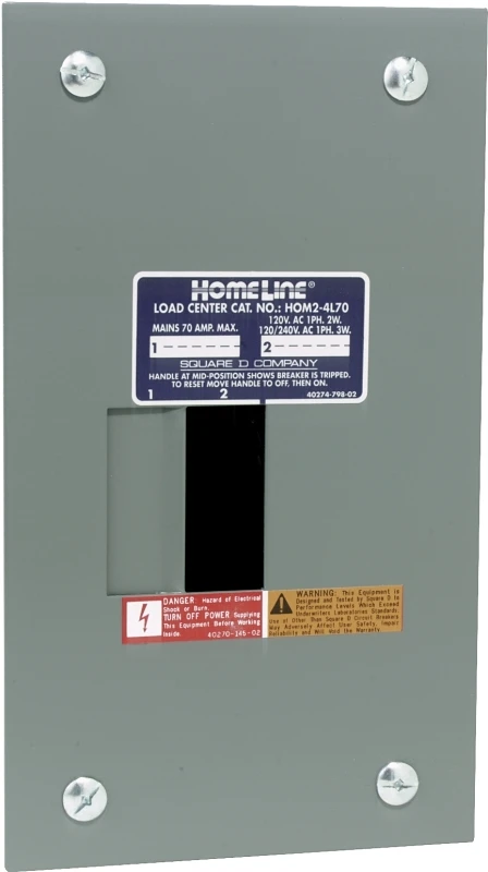 Square D HOM24L70FCP Homeline 70-Amp Main Lug Load Center, 2-Space 4-Circuit Square D HOM24L70FCP Homeline 70-Amp Main Lug Load Center, 2-Space 4-Circuit