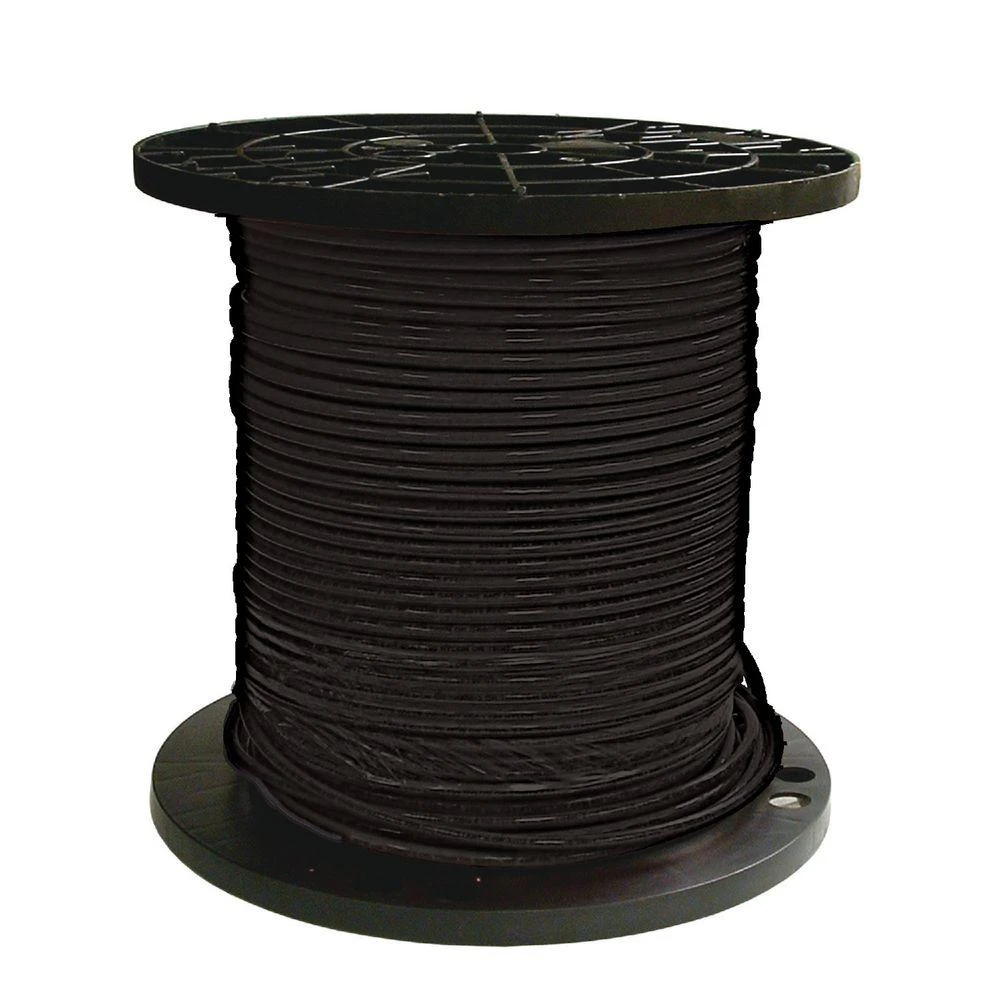 Building Wire, 6 Stranded, Black, 500 Ft.