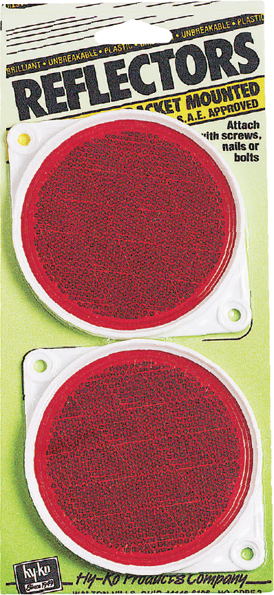 Adhesive Reflector Red, 3-In.
