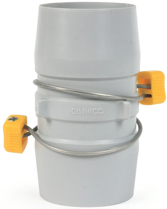 Camco USA Easy Slip 39163 Hose Coupler, 3 in ID, 80 psi Pressure, Plastic