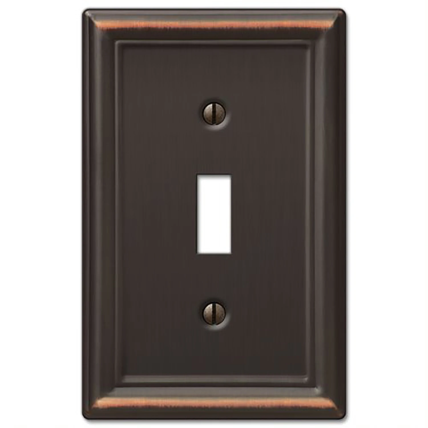 Amerelle Chelsea Series 149TDB Wallplate, 4.9 in L, 3.1 in W, 1-Gang, Steel, Aged Bronze Amerelle Chelsea Series 149TDB Wallplate, 4.9 in L, 3.1 in W, 1-Gang, Steel, Aged Bronze