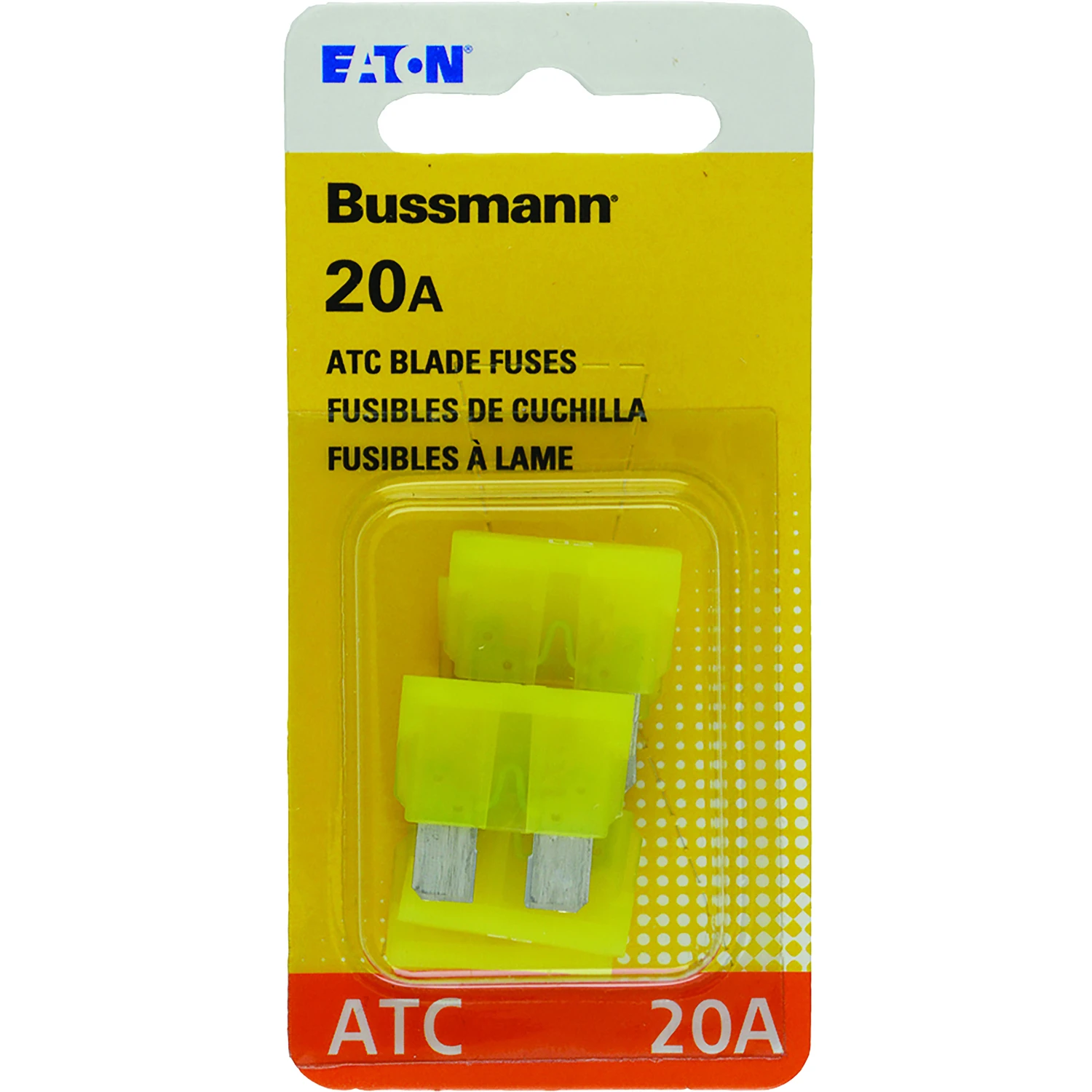 Bussmann BP/ATC-20-RP Automotive Fuse, Blade Fuse, 32 VDC, 20 A, 1 kA Interrupt