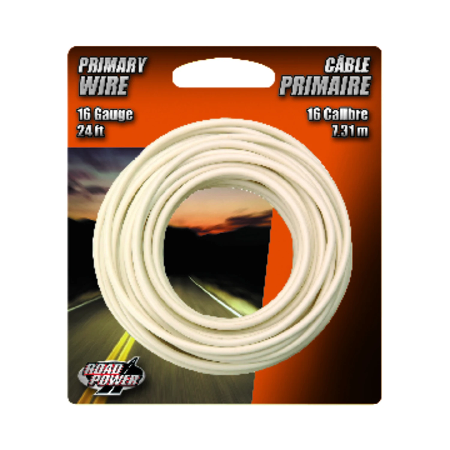 Primary Wire, White, 16-Ga., 24 Ft.