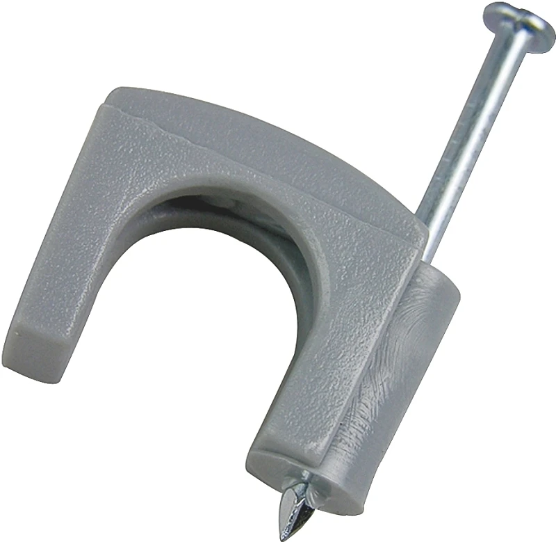 Coaxial Cable Staple, Gray, 7/16-In., 15-Pk.