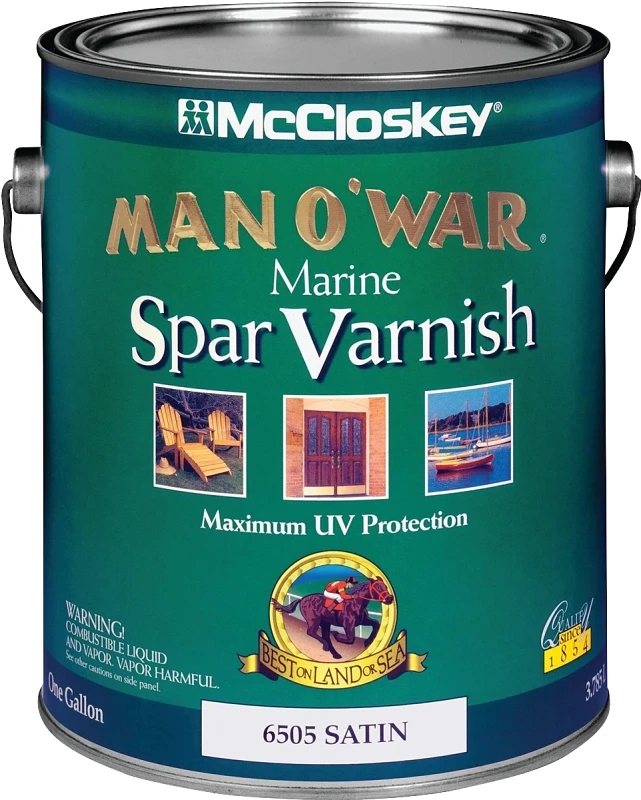 Man O'War Marine Spar Varnish, Satin, 1 Gallon
