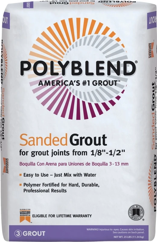 Sanded Grout, Haystack, 25-Lbs.