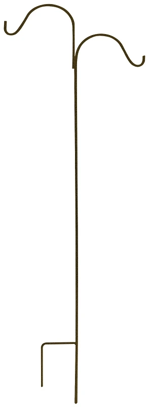 84 In Double Shepherd Hook, Steel, Hammertone Bronze, Floor Standing