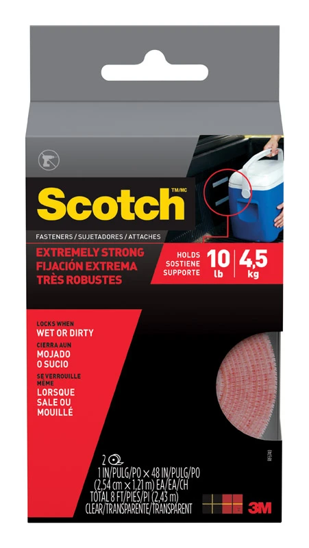Scotch 2-Pack 1-in Clear Roll Fastener