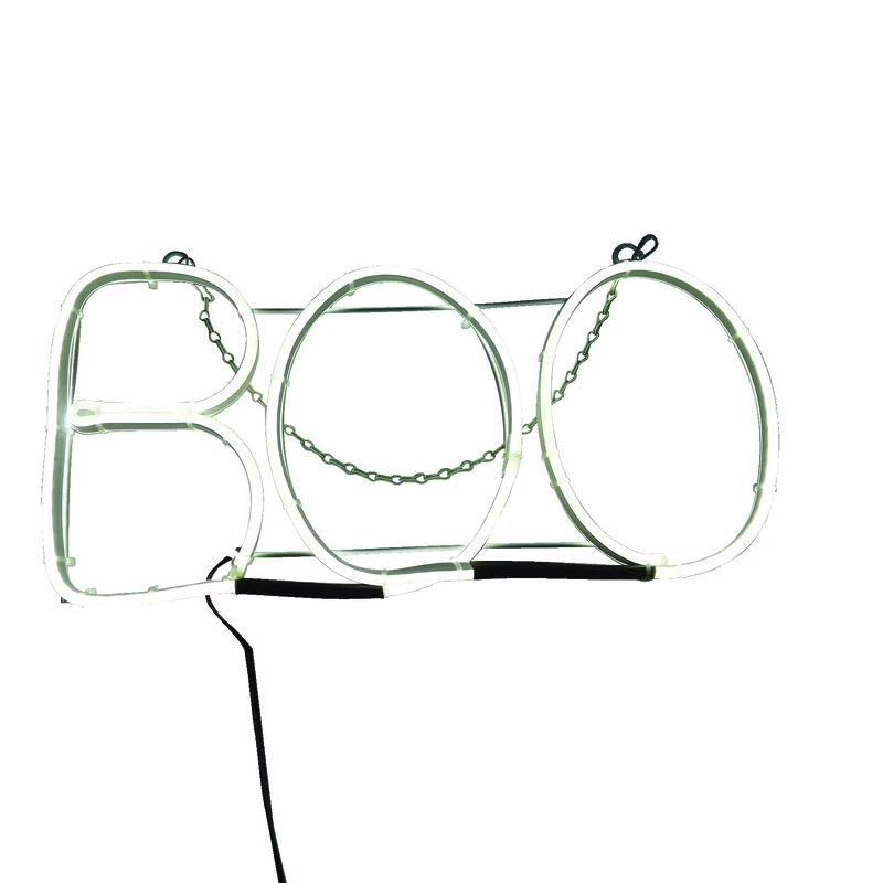 9016991 8.75 x 1 in. Boo Lighted Shapes, Cool White