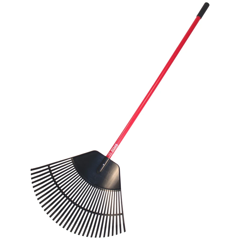 30-In. Poly Leaf Rake, Fiberglass Handle